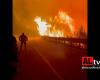 Incendie à Roccascalegna : nuit d’incendie, 130 hectares en fumée. Le feu touche les maisons, Canadair en action