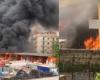 flammes visibles même depuis Naples. Deux maisons impliquées