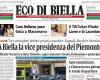 “La vice-présidence du Piémont à Biella”: la Une d’Eco di Biella en kiosque aujourd’hui
