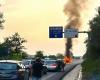 Sassari et la camionnette des voleurs de Mondialpol retrouvée en flammes